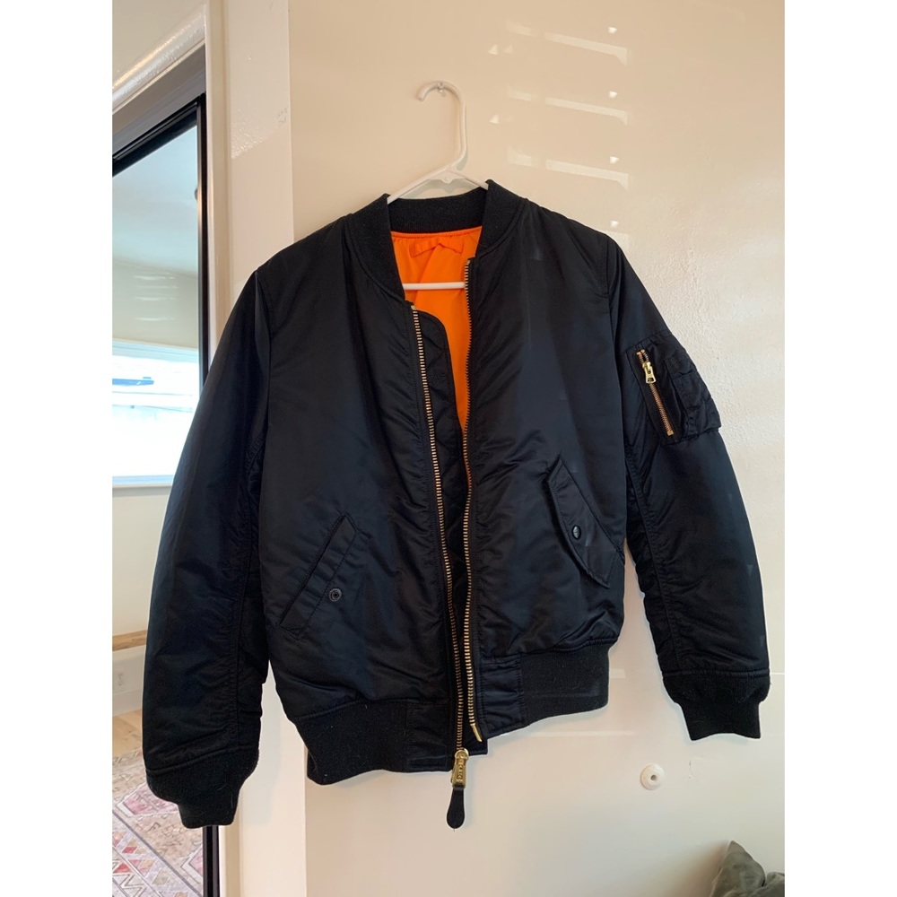 Black Bomber Jacket from Urban Outfitters